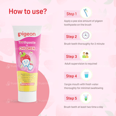 Pigeon Children Strawberry Flavour Toothpaste 45Gm